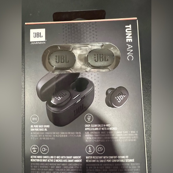 NWT JBL Pure Base Zero Noise Wireless Ear Buds, Tune ANC - Picture 3 of 7